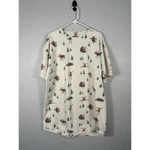 Vtg‎ Prairie Mountain Sleep Shirt Unisex OSFA Yellowstone USA Single Stitch